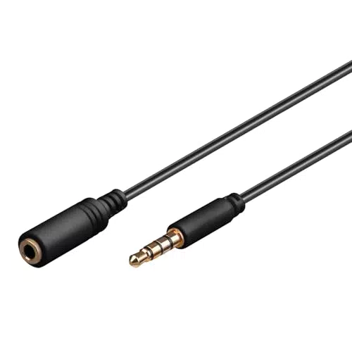 Goobay AUX Verlängerungskabel 3,5mm Klinke Stecker auf Buchse, Stereo