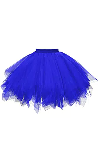 GOOBGS Damen 50er Ballettrock Multi-SchichtenVintage Ballet Blase Firt Tulle Petticoat Puffy Tutu Grasgrün Medium