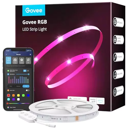 "Govee LED Streifen Smart RGB WiFi mit App Steuerung für Alexa und Google Assistant"