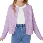 GRACE KARIN Lässiger Pullover für Mädchen mit Rundhalsausschnitt und Muster
