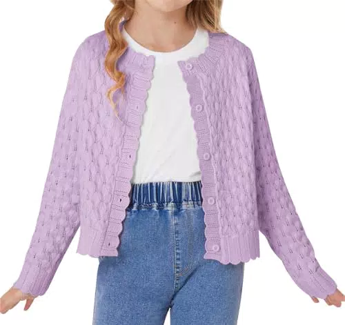 GRACE KARIN Lässiger Pullover für Mädchen mit Rundhalsausschnitt und Muster