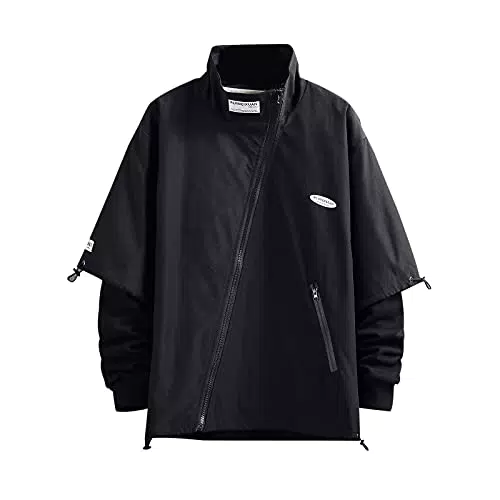 GURUNVANI Herren Kapuzenjacke Windbreaker Anorak Hoodie JK208