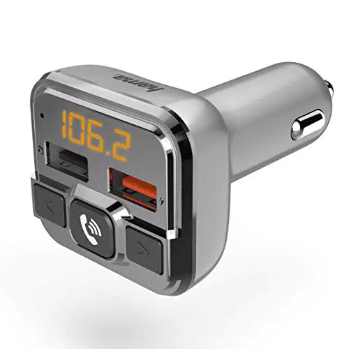Hama Bluetooth FM Transmitter für Autoradio mit Kfz Ladegerät und Freisprecheinrichtung