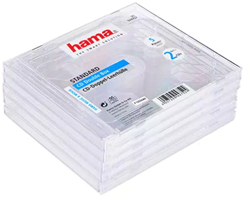 Hama CD-Doppel-Leerhülle transparent/schwarz
