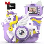 Hangrui Kinderkamera 1080P HD mit 32G Speicherkarte für Kinder 3-12 Jahre