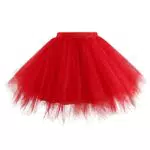 Hanpceirs Damen Karneval Kostüm Tüllrock Vintage Petticoat Ballett Tutu