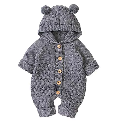 Haokaini Strampler Overall für Neugeborene - Winter Schneeanzug für Jungen und Mädchen