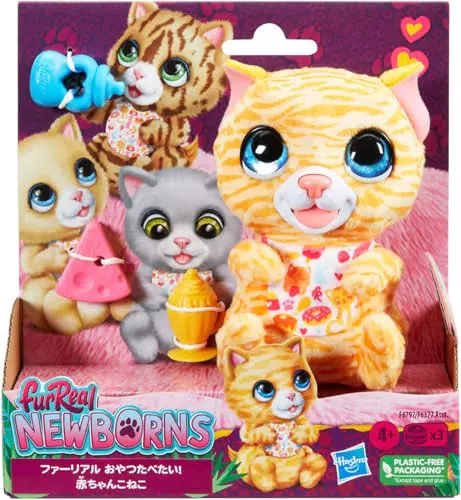 Hasbro furReal Newborns Kätzchen – Interaktives Plüschspielzeug mit Soundeffekten