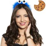 Hatstar Cookie Monster Haarreif mit Kulleraugen für Halloween und Karneval