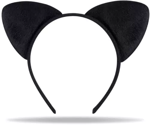 Hatstar Katzenohren Haarreif - Halloween Kopfschmuck für Damen und Mädchen