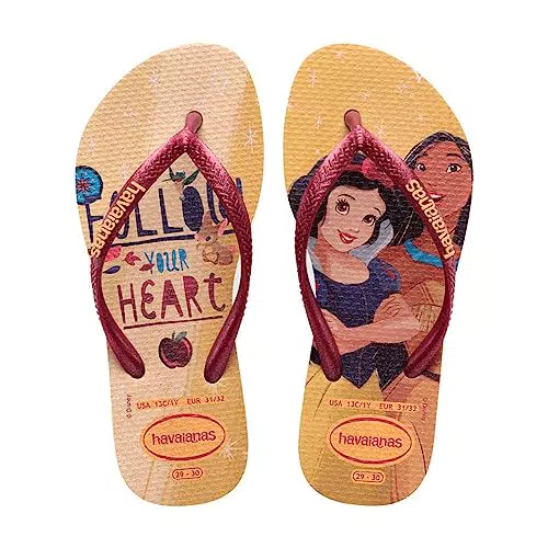 Havaianas Kids Slim Princess Flip Flops, Pink Lemonade