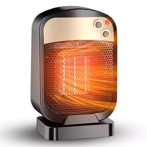 Heizlüfter Energiesparend 1800W Mini Keramik Heizstrahler mit Thermostat und Schutz