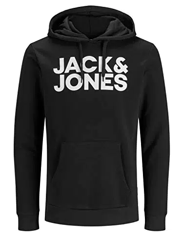 Jack & Jones Herren Kapuzenpullover Classic Sweatshirt mit Logo