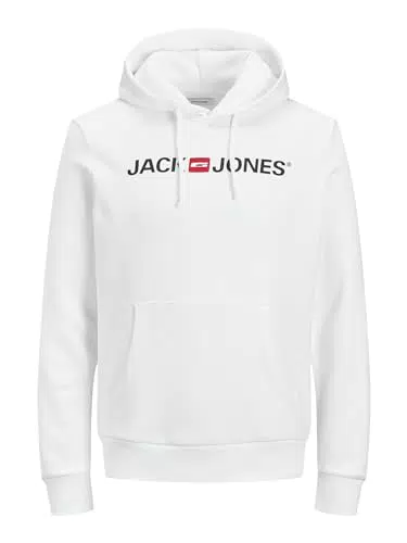 JACK & JONES Herren Kapuzenpullover aus Baumwollmischung mit altem Logo