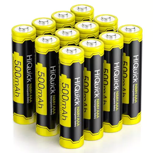 HiQuick Solar AAA Akkus 500mAh – Wiederaufladbare NI-MH Batterien für Solarleuchten