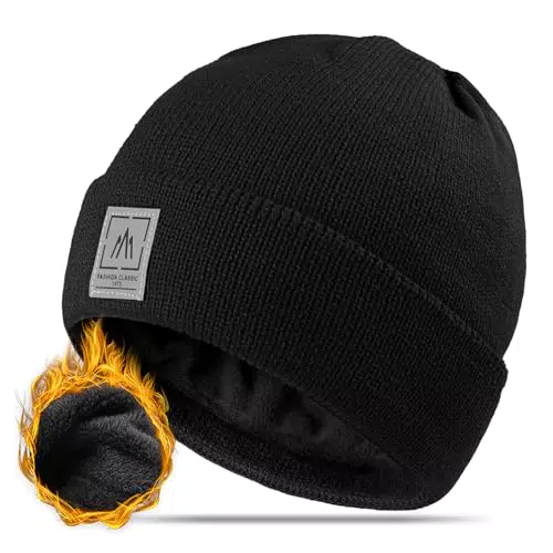 HIYATO Beanie Mütze Herren, Unisex Wintermütze mit Fleecefutter und Stretch