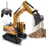 Hodlvant RC Bagger Spielzeug für Jungen – Ferngesteuertes Engineering Fahrzeug