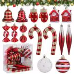 Huiguli Weihnachtskugeln Set - Bruchsicherer Christbaumschmuck für die Festtage