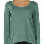 icyzone Damen Langarm Laufshirt Atmungsaktives Fitness Top mit Daumenloch