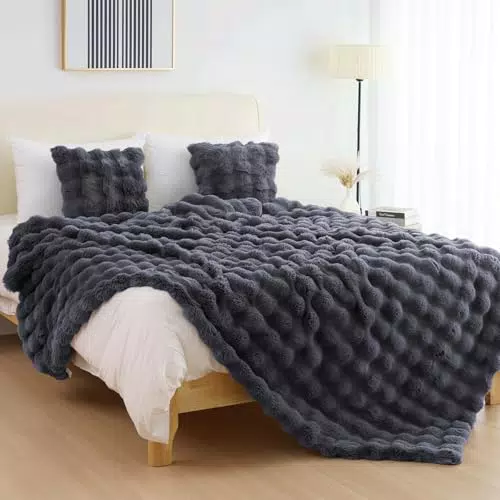 IKALIFE Kunstfelldecke Kuscheldecke Plüsch Flauschig für Couch und Bett