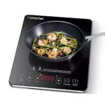 AMZCHEF Induktionskochfeld mit 20 Temperatur- und Leistungseinstellungen, 2000W