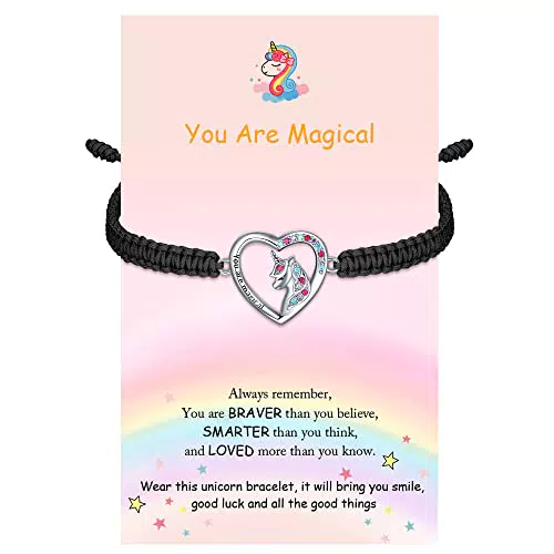 J.Endéar Einhorn Armband Silber 925 für Mädchen – Handgefertigter Schmuck für Kinder