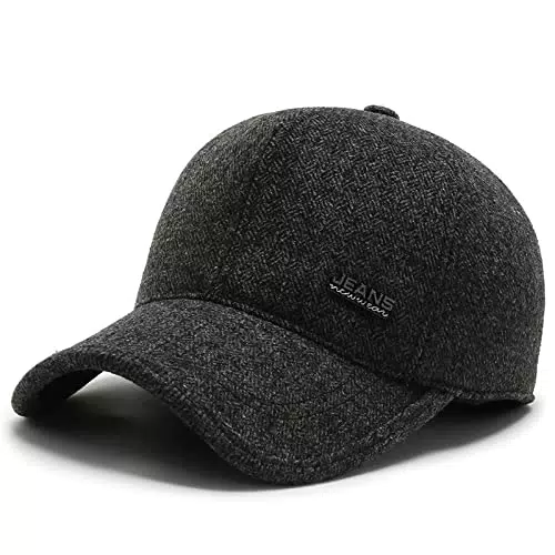 JA DENGIOR Winter Basecap Herren mit Ohrenschutz und weichem Innenfutter