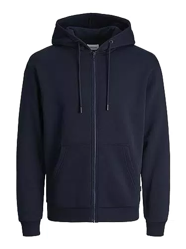 JACK & JONES Herren Hoodie mit Reißverschluss - Basic Design