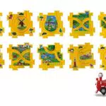 JAMARA Puzzle Dynamic Zoo mit Schienennetz aus robustem Kunststoff
