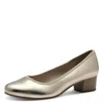 Jana Damen Pumps Blockabsatz Vegan Metallisch