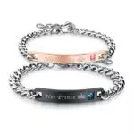 JewelryWe Schmuck 2pcs Paar Partner Armband, Lieben Freundschaftsarmband Valentinstag Pärchen Geschenk