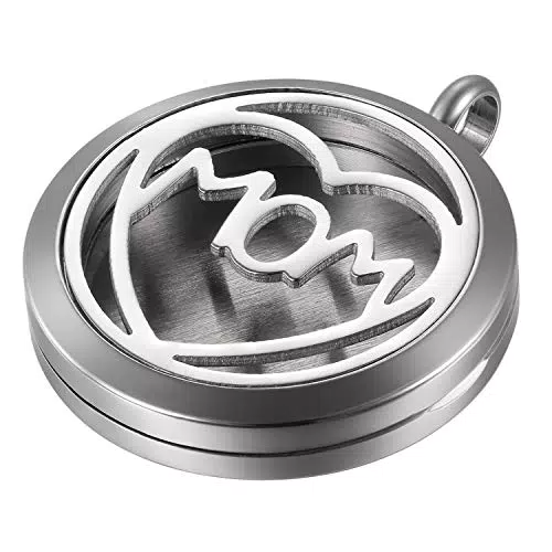 JewelryWe Edelstahl Halskette mit Diffusor Medaillon für ätherische Öle