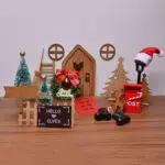 JOYSAL Wichteltür Zubehör für Weihnachten – Miniatur Deko Set für Kinder