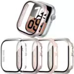 JZK Schutzhülle für Apple Watch Series 10, Hart PC mit gehärtetem Glas Schutzfolie