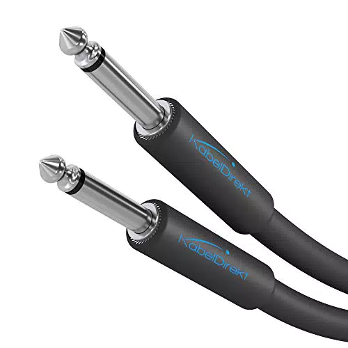 KabelDirekt Klinkenkabel 6,3 mm für E-Gitarre, Bass und Keyboard/Synthesizer