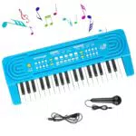 Yamaha Kinder Keyboard mit Mikrofon – Multifunktionale Klaviertastatur für 3-6 Jahre