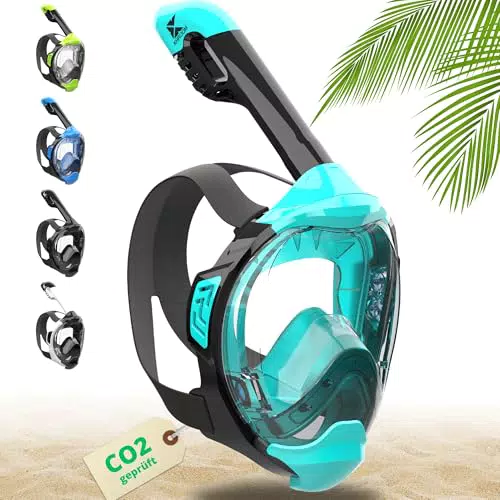 Khroom Schnorchelmaske für Erwachsene und Kinder - Seaview Y | Vollmaske zum Schnorcheln