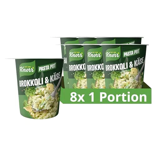 Knorr Pasta Snack Pot Brokkoli & Käse – Leckere Instant Nudeln in 5 Minuten