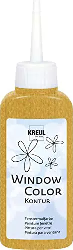 KREUL 42786 - Window Color Konturenfarbe, glitzer gold 80 ml