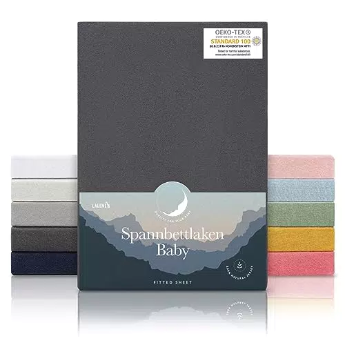 Laleni Spannbettlaken für Babybett - Oeko-TEX zertifiziertes 100% Baumwolle
