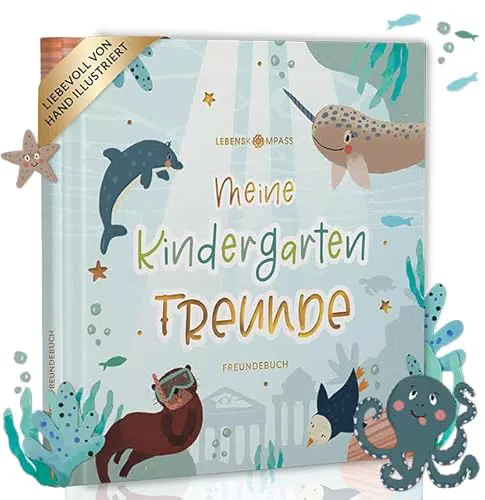 LEBENSKOMPASS Freundebuch Kindergarten Atlantis – Handillustriertes Freundschaftsbuch