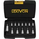 LEXIVON Torx Bit Steckschlüsselsatz LX-143 für Torx Schrauben, 1/4, 3/8, 1/2