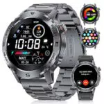 LIGE Militär Smartwatch Herren, 1.43 HD AMOLED, 120+ Sportmodi, 5ATM wasserdicht