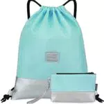 LIVACASA Turnbeutel mit Kordelzug und Reißverschluss – wasserabweisender Rucksack