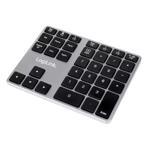 LogiLink ID0187 - Bluetooth Nummernblock mit 35 Tasten für Windows und MacOS