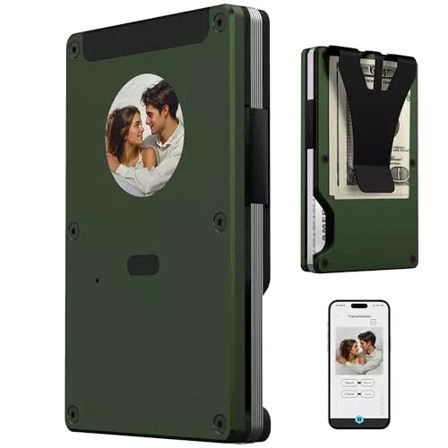 LORESJOY Herren Geldbörse mit Airtag, E-Ink Portmonee und RFID Blocking