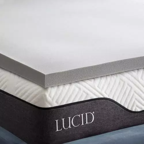 LUCID Memory Foam Matratzen Topper mit Bambuskohle, 5 cm dicke