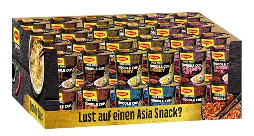 MAGGI Magic Asia Noodle Cup Shrimps - Instant Nudel-Snack, scharf gewürzt