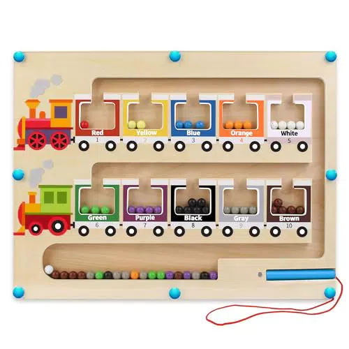 Magnetisches Montessori Farb- und Zahlenlabyrinth für Kinder ab 3 Jahren