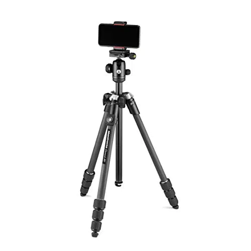 Manfrotto Element MII Carbon Reisestativ mit Kugelkopf und Bluetooth für Kameras